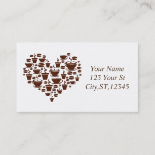Carte De Visite Coeur d'amour du café Thunder_Cove