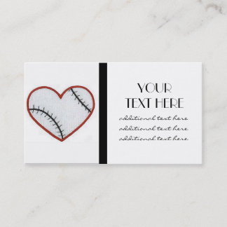 Carte De Visite Coeur de base-ball