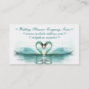 Carte De Visite Coeur de wedding planner de cygnes