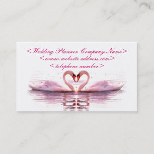 Carte De Visite Coeur de wedding planner de cygnes