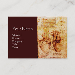 Carte De Visite Coeur Et Ses Vaisseaux Sanguins, Monogramme Cardio