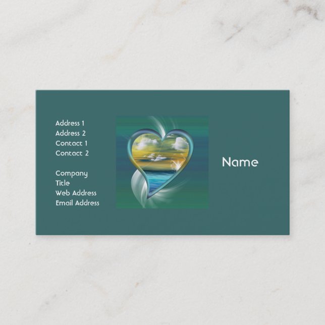 Carte De Visite Coeur liquide (Devant)