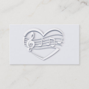 Carte De Visite Coeur musical