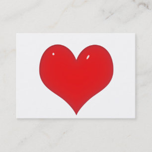 Carte De Visite Coeur rouge brillant