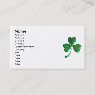 Carte De Visite Coeurs chanceux 1 de shamrock