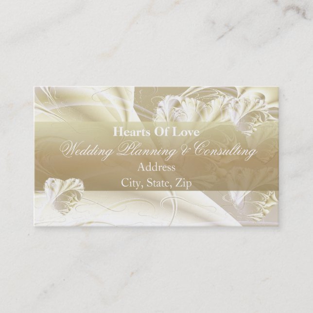 Carte De Visite Coeurs de l'amour (Devant)