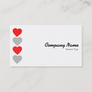 Carte De Visite Coeurs papier