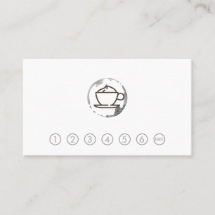 Carte De Visite Coffee Cup et Stain Punch Card