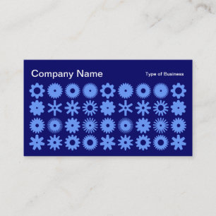 Carte De Visite Cogs - Bébé bleu sur Deep Navy