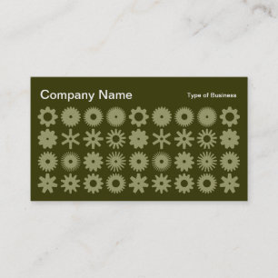 Carte De Visite Cogs - Khaki sur l'olive foncée