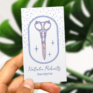Carte De Visite Coiffeur Ciseaux Vintage Doodle Salon de Beauté