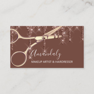 Carte De Visite Coiffeur Coiffeur Escisses d'or Coiffeur