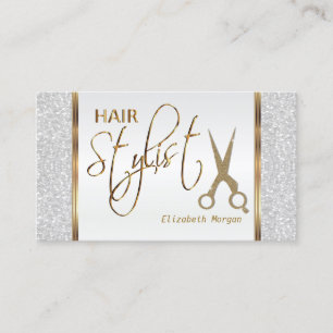 Carte De Visite Coiffeur dans des parties scintillantes et un or