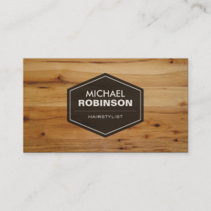 Carte De Visite Coiffeur - Design moderne en bois