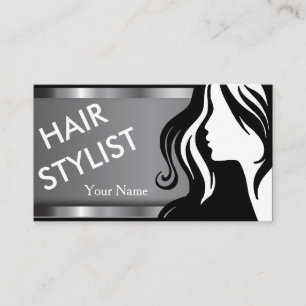 Carte De Visite Coiffeur élégant de salon de femme