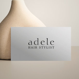 Carte De Visite Coiffeur élégant minimal d'argent de Faux