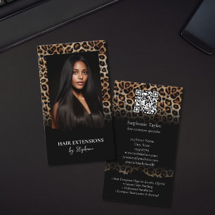 Carte De Visite Coiffeur Luxe Extensions de Cheveux Perruque Photo