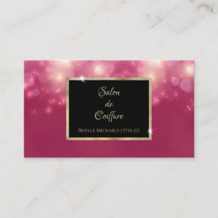Carte De Visite Coiffeur Magenta Sparkle