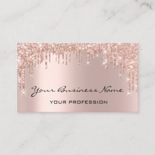 Carte De Visite Coiffeur Nails Maquillage Eyelash Rose Gold