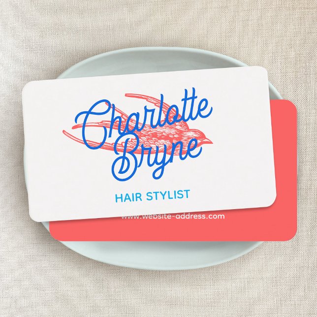 Carte De Visite Coiffeur Retro Swallow (Créateur téléchargé)