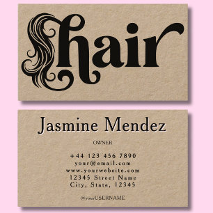 Carte De Visite Coiffeur Salon Professionnel Neutre Biologique