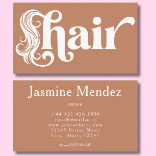 Carte De Visite Coiffeur Salon Professionnel Terracota