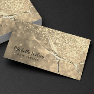 Carte De Visite Coiffeur Styliste Beauté Salon Parties scintillant