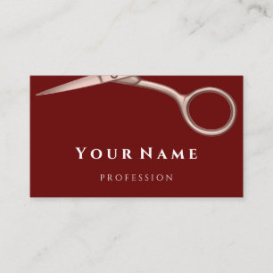 Carte De Visite Coiffeur Styliste Ciseaux Rose Coiffeur Burgund
