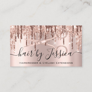 Carte De Visite Coiffeuse Coiffeuse Ciseaux Rose Lux