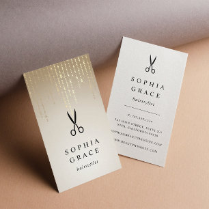 Carte De Visite Coiffeuse Golden Rain