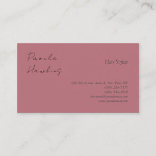 Carte De Visite Coiffeuse professionnelle couleur or rose clair