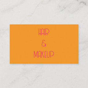 Carte De Visite Coiffure & Maquillage Coiffeur Couleurs Orange Ros