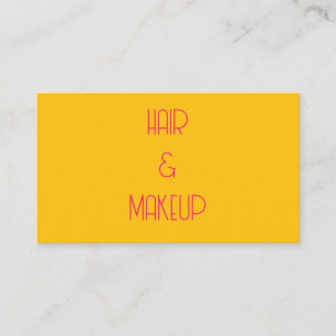 Carte De Visite Coiffure & Maquillage Coiffeur Jaune Orange Rose