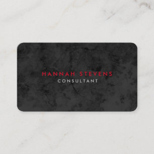 Carte De Visite Coin arrondi gris Motif rouge professionnel