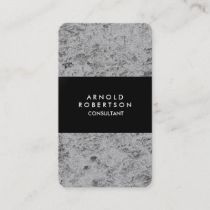 Carte De Visite Coin arrondi gris noir élégant unique