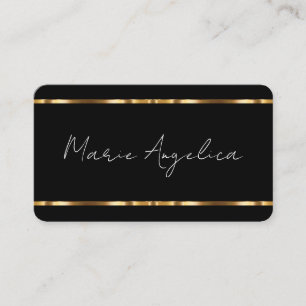 Carte De Visite Coin arrondi Monogramme Luxe Classé