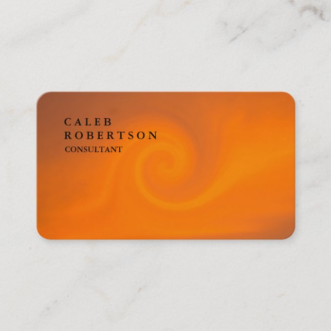 Carte De Visite Coin arrondi tendance Orange spécial exclusif (Devant)