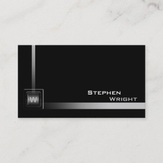 Carte De Visite Coin flottant Monogramme Cube Couleur personnalisé