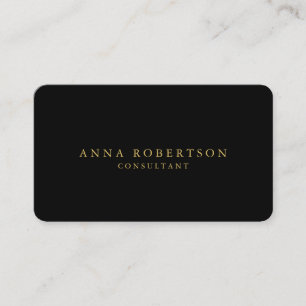 Carte De Visite Coin rond Black Gold Professional tendance