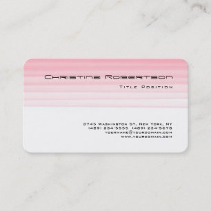 Carte De Visite Coin rond Rose Blanc Charmant Feminine