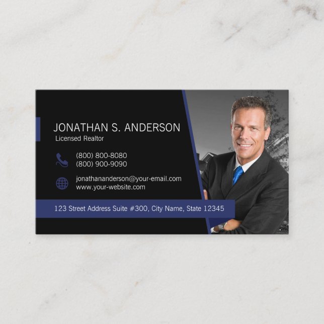 carte de visite Coldwell Banker Black-Blue (Devant)