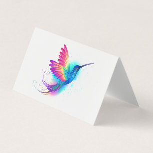 Carte De Visite Colibri arc-en-ciel exotique