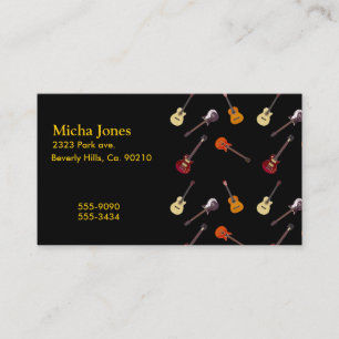 Carte De Visite Collage de guitare électrique et acoustique