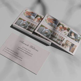 Carte De Visite Collage de photos Blush Photographe/photographe