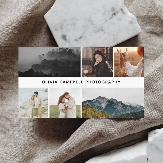 Carte De Visite Collage photo moderne simple (Créateur téléchargé)