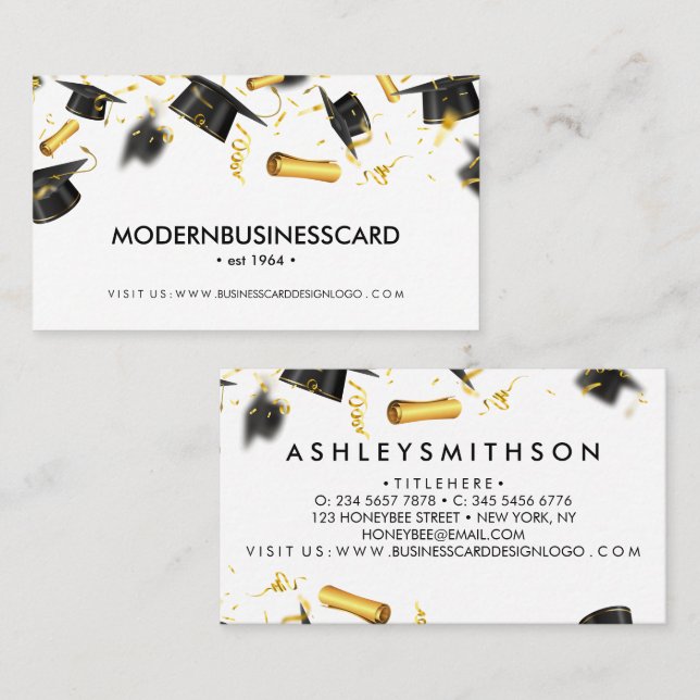 Carte De Visite Collage scolaire Culwn Cap (Devant / Derrière)