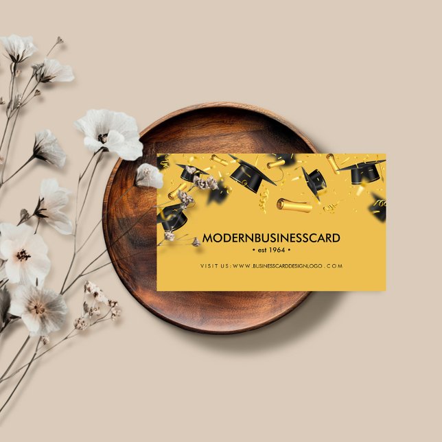 Carte De Visite Collage scolaire de Culwn de la casquette Jaune (Créateur téléchargé)