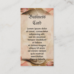 Carte De Visite Collage vintage de crâne de Rosa