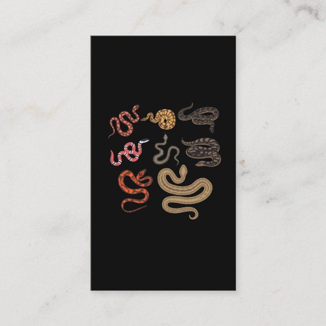 Carte De Visite Collecte de reptiles de serpent (Devant)