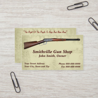 Carte de visite Collecteur Boutique d'armes